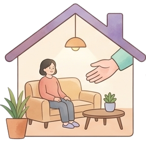 재가복지 일러스트