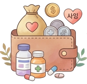 간병요양비 지원 일러스트