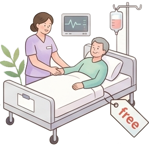 무료 간병 지원 일러스트