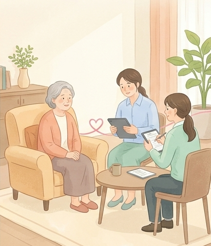 노인맞춤돌봄서비스 일러스트
